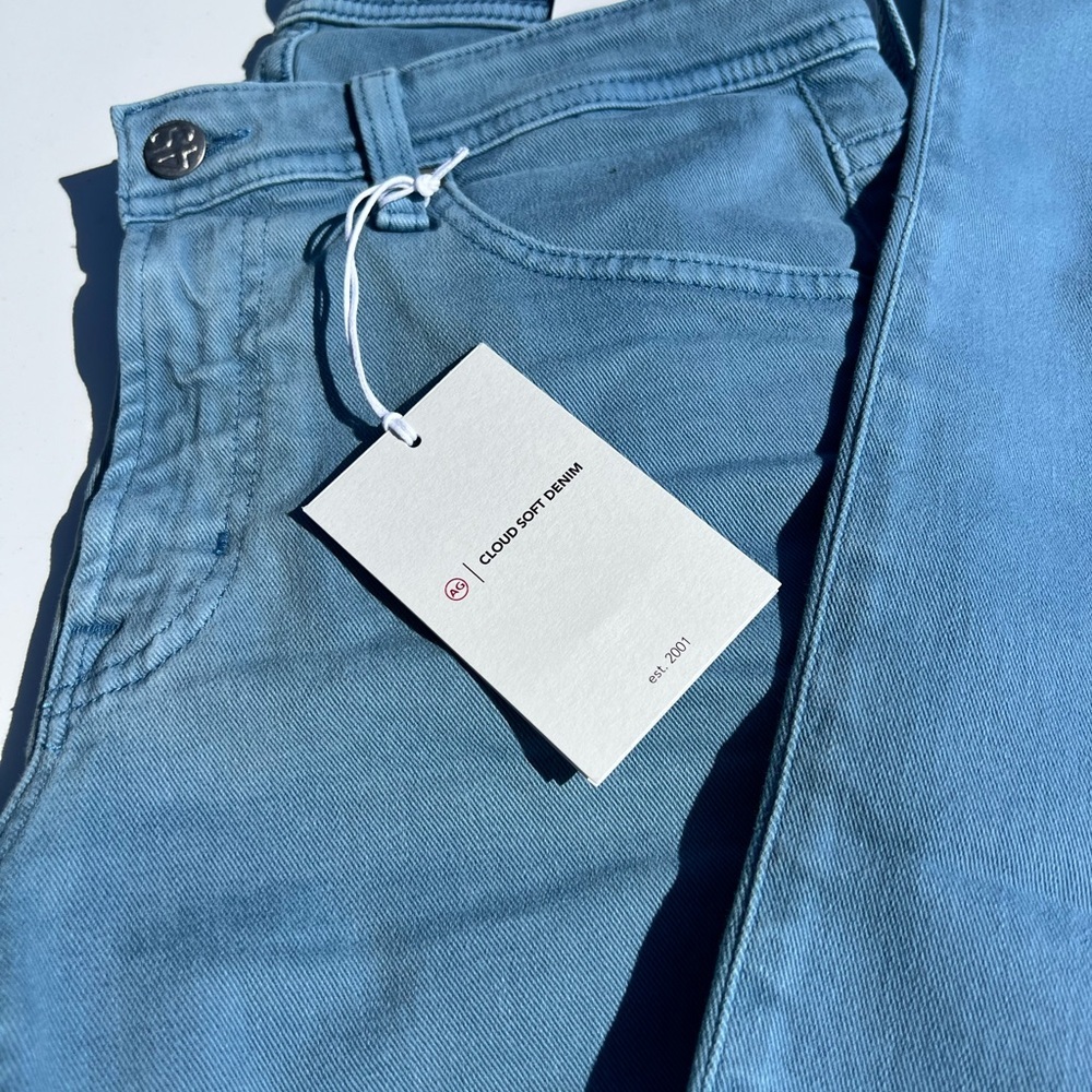 Ag Adriano Goldschmied Men’s Light Blue Slim Straight Jeans factory white spots - Picture 6 of 12
